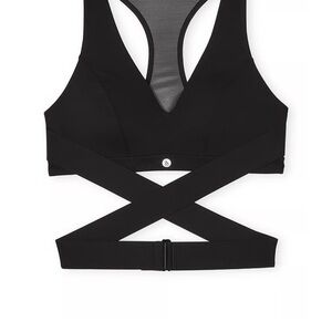 VSX Black Cross-Strap Sports Bra